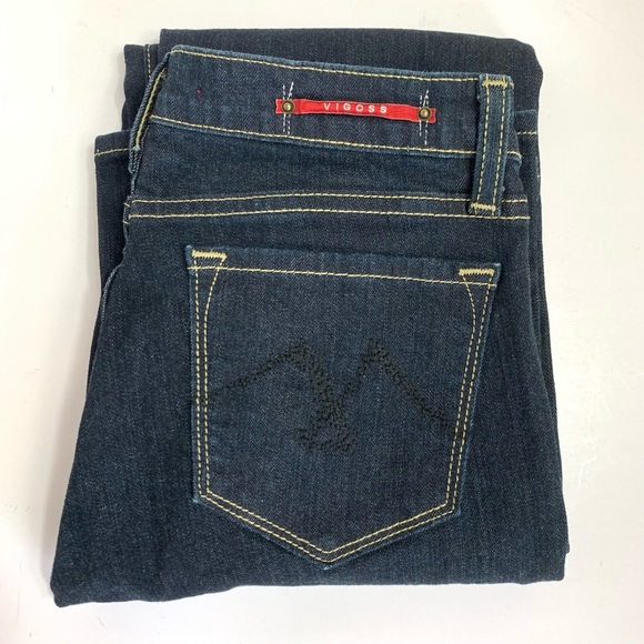 Vigoss Venice Boot Cut Dark Denim Stretch Jeans - Picture 3 of 11